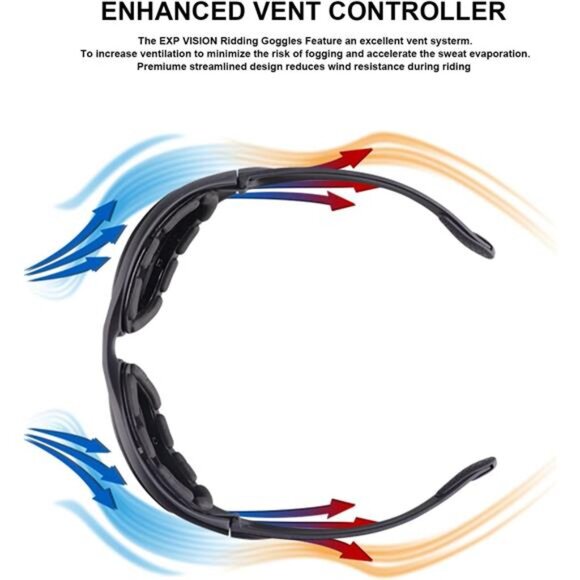 Polarized Motorcycle Riding Goggles, Windproof Cycling Glasses UV400 Outdoor - Picture 3 of 8